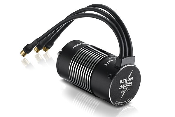 Hobbywing EZRUN SL 4274 No Sense 4 Poles 2200KV High Frequency Brushless Motor Black for 1/8 Rc Car