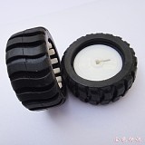 JMT 43*19*3mm Balck D-Type Hole Rubber Wheel Model Wheel DIY Toy Accessories for Trancking Car Robot