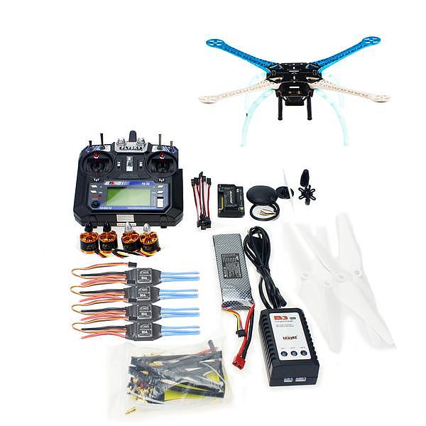 500mm Multi-Rotor Air Frame Full Kit S500-PCB DIY GPS Drone APM2.8 Flysky 2.4G FS-i6 Transmitter Motor ESC
