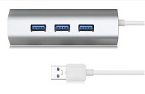 Acasis HS0063 Aluminum 4-Port Super Speed USB3.0 Hub 5Gbps USB 3.0 HUB LED Light Support OTG