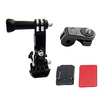 F14874-A 3-Way Pivot Arm Thumb Knob + 1/4 Tripod Mount Adapter Converter + Curved Sticky Mount for Gopro 4 3 Xiaomi Xiao