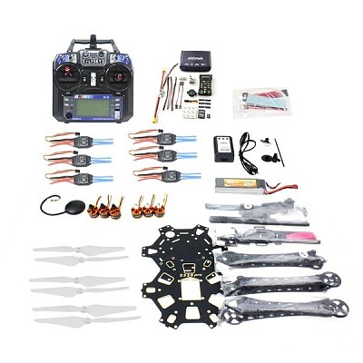 Full Set Hexacopter 6-axle Aircraft Kit HMF S550 Frame PXI PX4 Flight Control 920KV Motor GPS FS-i6 Transmitter