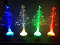 Colorful LED Fiber Optic Christmas Tree Lamp 7 Color Automatically Change Night Light For Home Festival Decoration