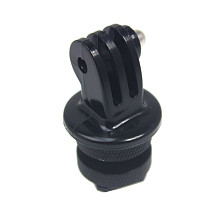 1/4 Inch Tripod Mount Screw to Flash Hot Shoe Adapter Set For Gopro Hero 4 Xiaomi Yi Action Camera LED Accessories