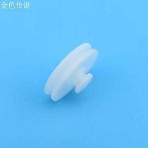 5Pcs 20.5MM Plastic Double Pulley Drive Pulley Reducer Model Toy Parts Materials Accessories for Car