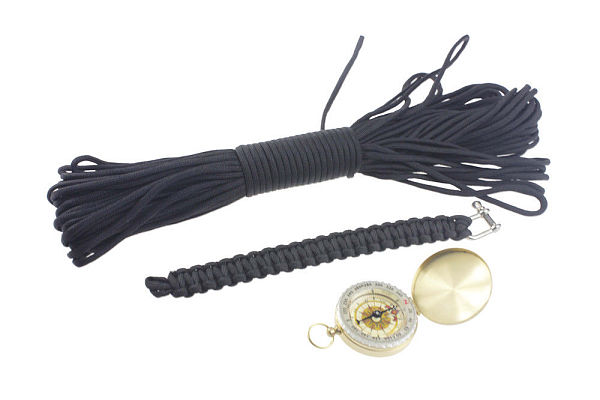 Outdoor Survival Kits Paracord Cord+Umbrella Rope Cord+Mini Compass