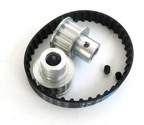 JMT 1set 5mm / 6mm/ 8mm Hole Metal Pulley Set Synchronous Wheel 5mmV Transmission Machinery DIY Toy Accessories
