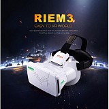RITECH RIEM3 VR 3D Virtual Reality Glasses Headset Private Theater + Bluetooth Remote Control for 3.5-6 Smartphone