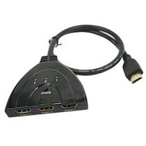 3-port 3x1 Hug Pigtail Audio Video HDMI Intelligent Switcher Splitter Cable Up to 1080p 2.5Gbps 3 Inputs 1Output