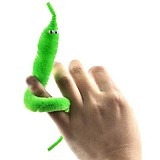 10pcs/lot Assorted Colors Mr.Fuzzy Plush Magic Worm Twisty Trick Toys Street Wiggle Worm Toys For Kids Children KF363