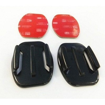 2pcs Flat Surface Mount w/ 3M Adhesive Stickr for GoPro Hero 3+ 3 2 Camera Helmet Tripod GITUP GIT1 GIT2