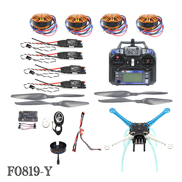 JMT 2.4G 6ch RC Quadcopter Drone 500mm S500PCB APM2.8 M8N GPS ARF/PNF No Battery Kit DIY Unassembly Brushless Motor ESC