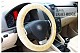 1pc Artificial Wool Plush Winter Car Steering Wheel Cover for Handlebar Grip Yellow / Gray Optional