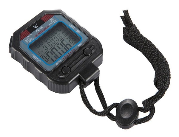 F14949 LEAP PC90 Professional Electronic Stopwatch 60 Laps and Split Recallable Memory Timer Running Counter Digital Sto