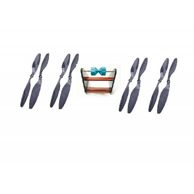 4 Pairs 8.0x4.5 8 3K CF Pros with Magnetic Propeller Balancer for Heli
