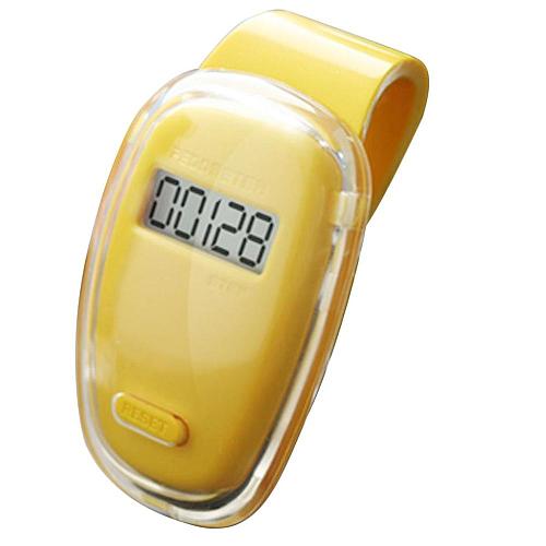 S01084 YGH656 LCD Display Yellow Digital Sport Pedometer Step Distance Counter Walking Run Motion Fitness Tracker