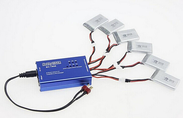 6 Port Balancing Charge BC-1S06 0.5A Charger for Li-po Battery without Power Adapter