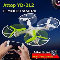 Attop YD-212 2.4G 4CH Wifi FPV Phone RC Quadcopter Headless Drone with 0.3MP HD Camera Real Time Video Helicopter Toy RT
