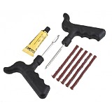 Car Bike Auto Tubeless Tire Tyre Puncture Plug Repair Tool Kit Safety 5 Strip