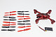 F08525-A H107-A21 Body Shell Red with H107-A35 Blades H107-A05 240mAh Battery H107-A03 Motor for Hubsan X4 H107 Quadroco