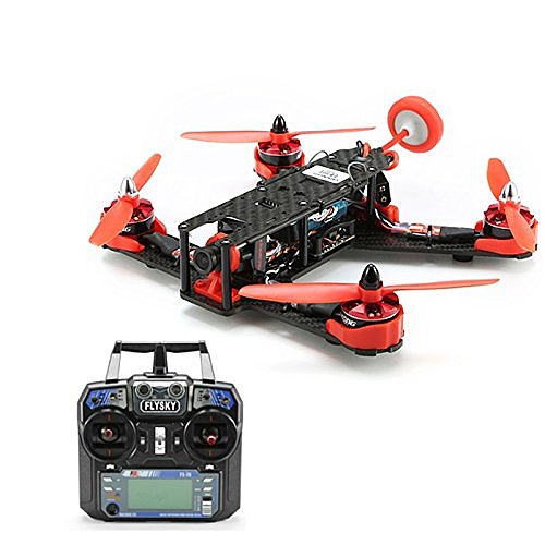 210GT 210mm Mini Quadcopter FPV Racing Drone RTF Combo Full Set with CC3D Flight Control Flysky FS-I6 Remote - Red