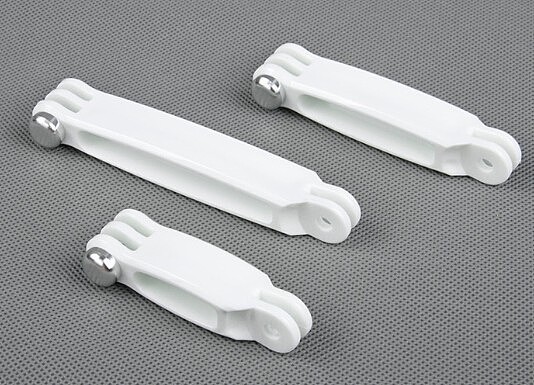 TMC 3 in 1 Nylon Extension Arm Set Tripod Monopod Mount for Extension Arm Set for Gopro Cam HERO3/3+/4/5 White Color
