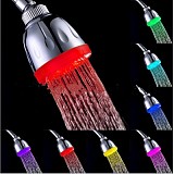 F12133 9 Light Self-generating LED Colorful Small Shower Rainbow Color LED Shower Head LD8008-A18