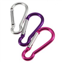 F06307 Mixed Carabiners Climbing Camp Keychains Clips Hooks 6x3cm Pack of 5 Pcs