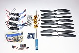 F02015-D 4 Axis Foldable Rack RC Quadcopter Kit with QQ Super Flight Control+1000KV Brushless Motor + 10x4.7 Propeller +