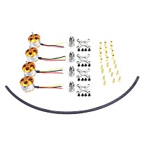 4 Pcs A2212 1000KV Brushless Outrunner Motor W/ Mount with 12 Pairs 3.5MM Banana Plug ( Male and Female) for Quad UFO