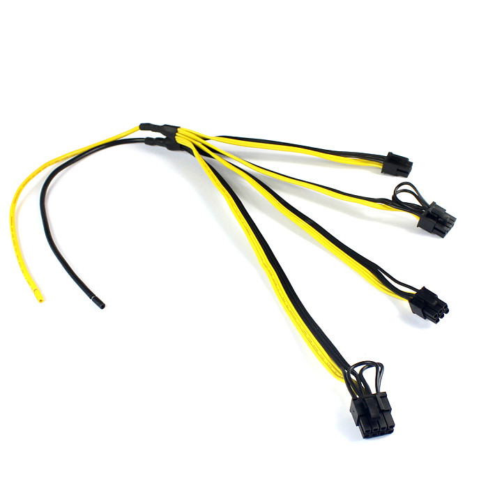 Power Supply Modified Cable Mine Machine Wire Graphics 6P Power Supply Cable12AVG+18AWG for DELL2950 1470 1950 PE Series