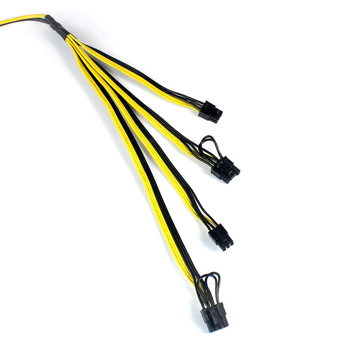 Power Supply Modified Cable Mine Machine Wire Graphics 6P Power Supply Cable12AVG+18AWG for DELL2950 1470 1950 PE Series