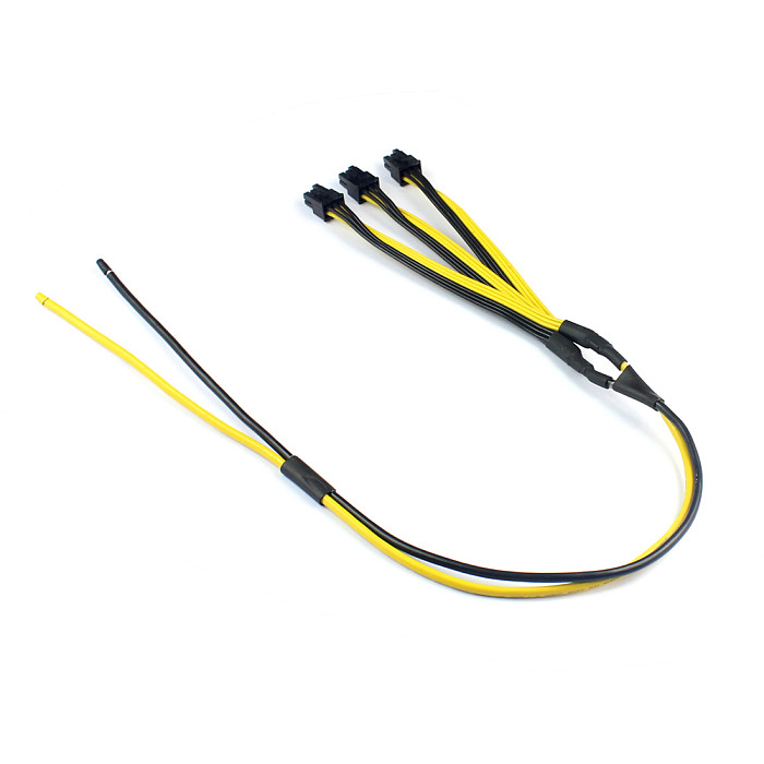 S7/S9 to Triple 3X PCI-E PCIe PCI Express 6Pin Graphics Card Splitter Power Cable Cord for BTC miner Machine 12AWG+18AWG