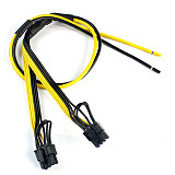 Dual PCIe PCI-E Graphics Video Card 8pin 6+2pin DIY Splitter Power Cable Cord for Bitcoin Litecoin RIG Miner 12AWG+18AWG
