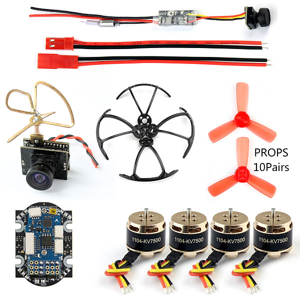 DIY 4 Axis Mini Quadcopter Accessory Brushless Motor 4in1 F3 Flight Controller with ESC for RC Racer Drone with 25mw Camera TX