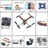 RC QuadCopter MultiCopter UFO ARF/Kit no TX&RX:KK V2.3 Circuit board+1000KV Motor+30A ESC+Lipo+F450