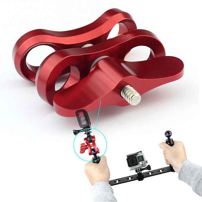 Diving Lights Ball Butterfly Clip Arm Clamp Mount For GOPRO13 3+/4/5 Xiaoyi Gitup