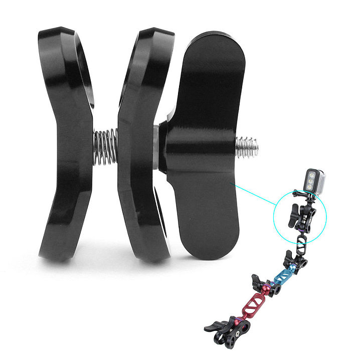 Diving Lights Ball Butterfly Clip Arm Clamp Mount For GOPRO13 3+/4/5 Xiaoyi Gitup