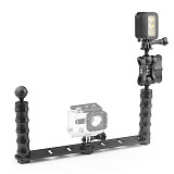 Handheld Selfie Monopod Duiken Onderwater Mount + TMC LED Licht Vullen voor GoPro 3/3 +/4 Xiaoyi SJ4000 SJ5000 SJ6000 Ca
