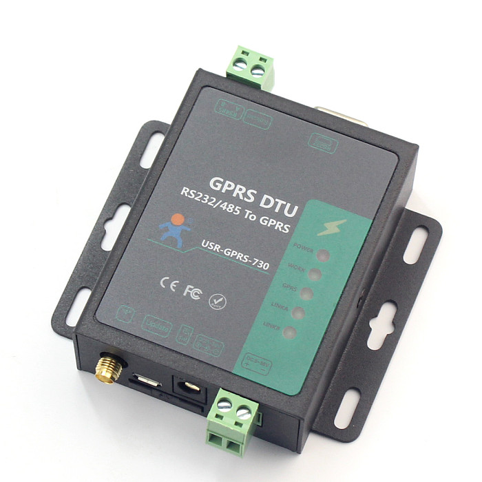 USR-GPRS232-730 RS232 / RS485 GSM Modems Support GSM/GPRS GPRS to Serial Converter DTU Flow Control RTS CTS