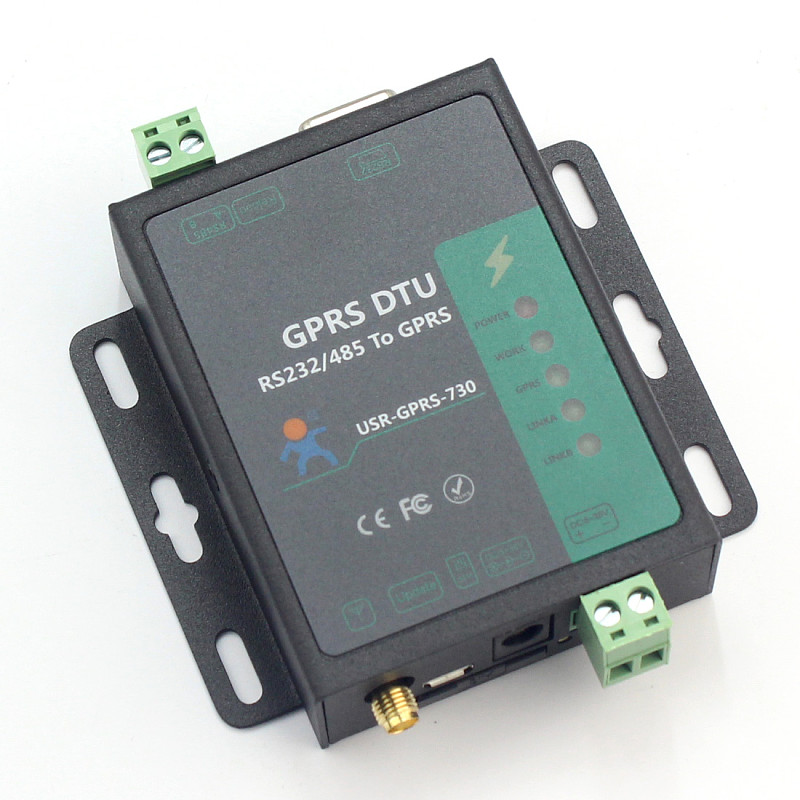 USR-GPRS232-730 RS232 / RS485 GSM Modems Support GSM/GPRS GPRS to Serial Converter DTU Flow Control RTS CTS