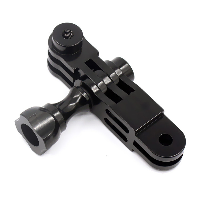OEM CNC Aluminum Three-Way Pivot Arm Mount Adapter Blue for Gopro HD Hero 3 2 Camera