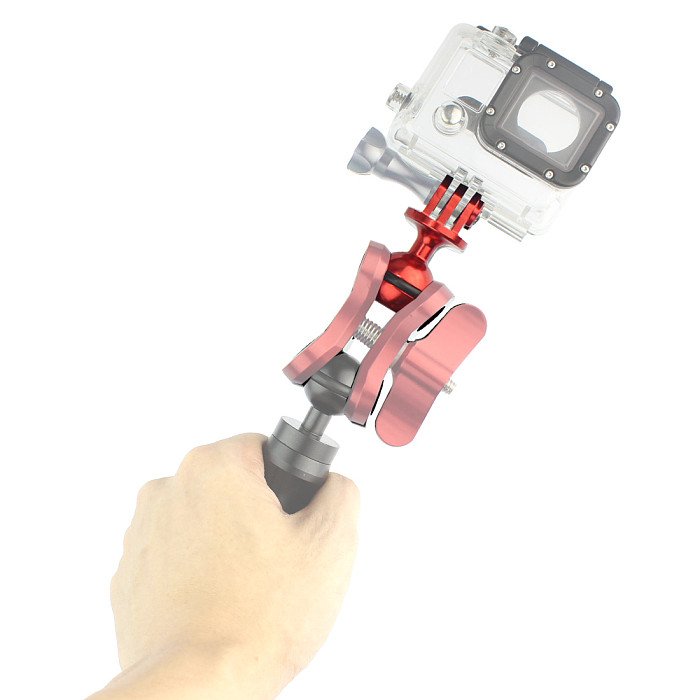 CNC 360 Degree Rotation Ball Head Mount Tripod 2.5CM for Gopro Hero13 5 4 Xiaomi Yi SJCam GitUp Cameras