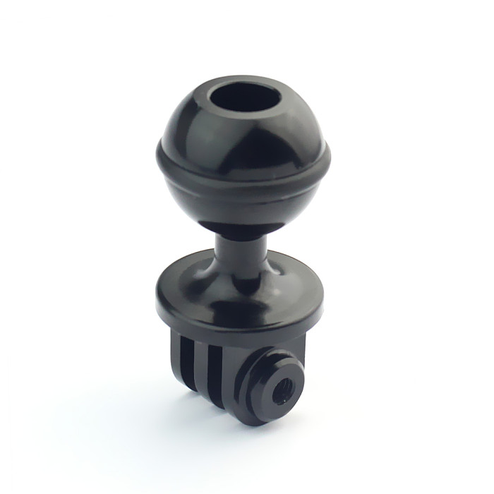 CNC 360 Degree Rotation Ball Head Mount Tripod 2.5CM for Gopro Hero13 5 4 Xiaomi Yi SJCam GitUp Cameras