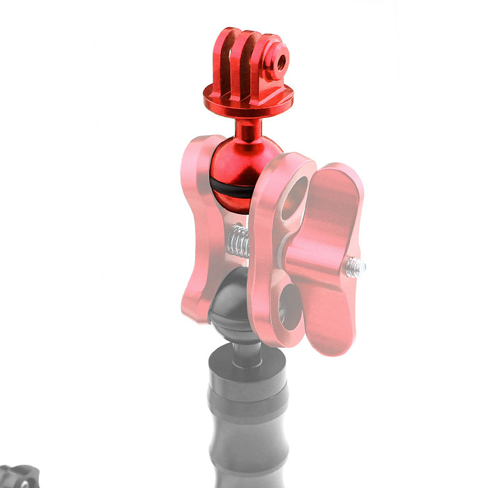 CNC 360 Degree Rotation Ball Head Mount Tripod 2.5CM for Gopro Hero13 5 4 Xiaomi Yi SJCam GitUp Cameras