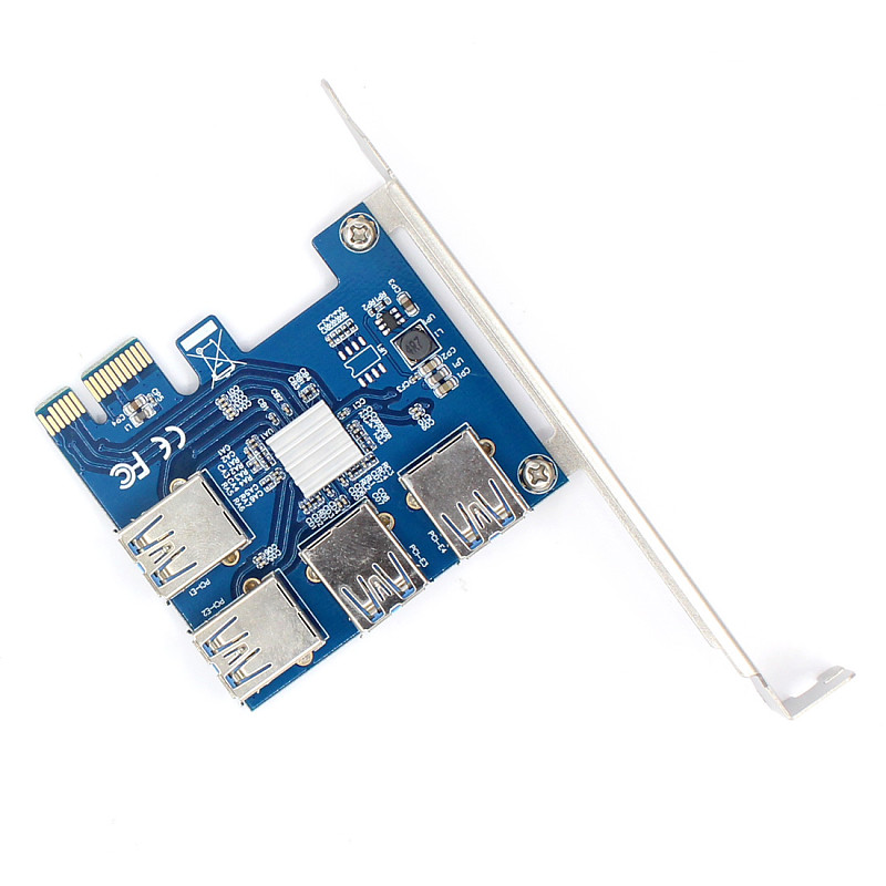 WBTUO Riser Card PCI-E USB 3.0 PCIe Port Multiplier Card PCI express PCIe 1 to 4 PCI-E to PCI-E for BTC Miner