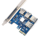WBTUO Riser Card PCI-E USB 3.0 PCIe Port Multiplier Card PCI express PCIe 1 to 4 PCI-E to PCI-E for BTC Miner