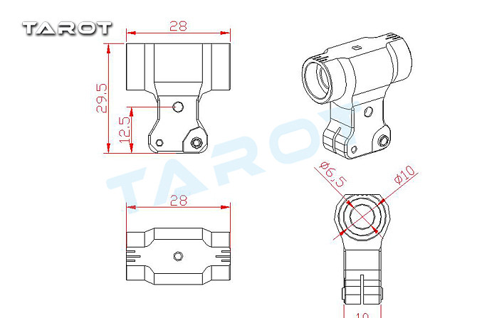 Tarot 470 main rotor mount Holder TL47A14