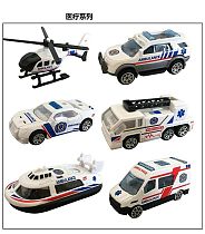 6pcs/set 1:64 Alloy Car Children's Baby Kid Toy Ambulance Series Christmas Gift