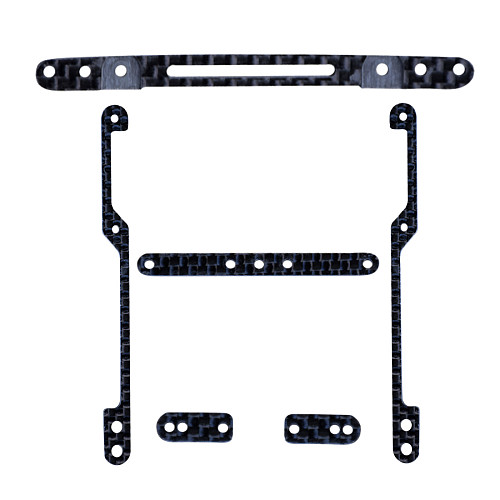 SUNLIKE DIY TAMIYA MINI 4WD Car Model Accessories 1.5MM 3K Carbon Fiber Frame kit Black